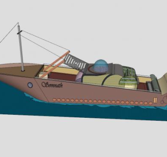 普通船舶SU模型下载_sketchup草图大师SKP模型