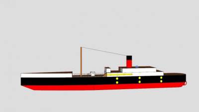 大型货船船舶SU模型下载_sketchup草图大师SKP模型