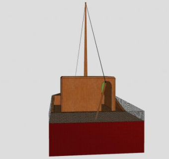 中型渔船船舶SU模型下载_sketchup草图大师SKP模型