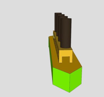 简易船舶SU模型下载_sketchup草图大师SKP模型