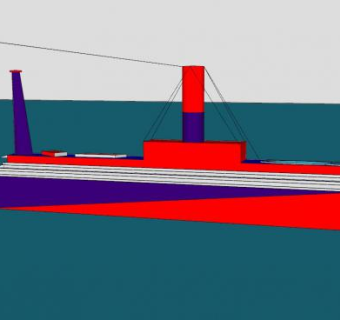 简易邮轮模架SU模型下载_sketchup草图大师SKP模型