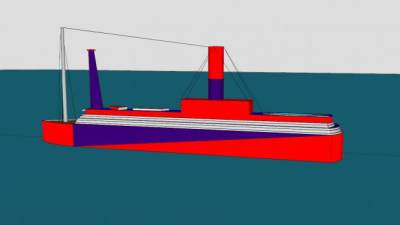 简易邮轮模架SU模型下载_sketchup草图大师SKP模型