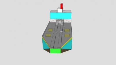 小型渡轮模架SU模型下载_sketchup草图大师SKP模型