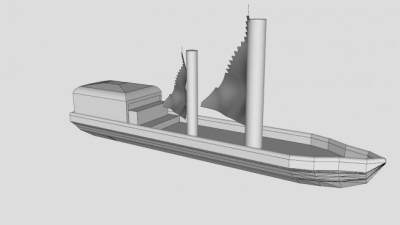 风帆船模架SU模型下载_sketchup草图大师SKP模型