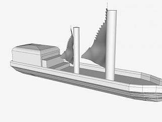 风帆船模架SU模型下载_sketchup草图大师SKP模型