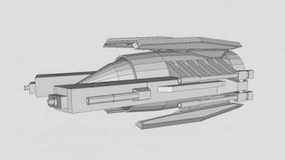 概念潜水船模架SU模型下载_sketchup草图大师SKP模型