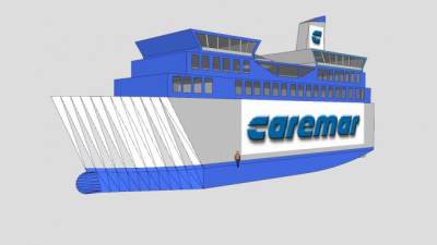 意大利客运邮轮SU模型下载_sketchup草图大师SKP模型