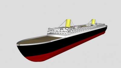 大型渡轮SU模型下载_sketchup草图大师SKP模型