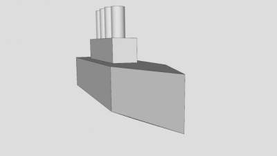 简易蒸汽船模架SU模型下载_sketchup草图大师SKP模型