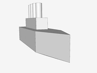 简易蒸汽船模架SU模型下载_sketchup草图大师SKP模型