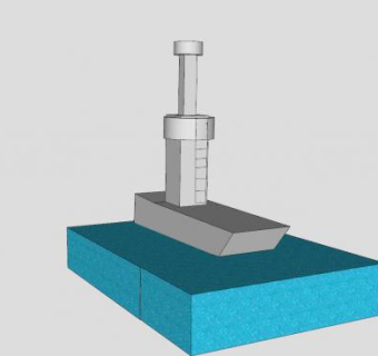 小型简易船只SU模型下载_sketchup草图大师SKP模型