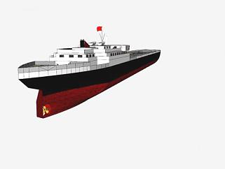大型渔业作业船SU模型下载_sketchup草图大师SKP模型
