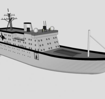两用舰艇SU模型下载_sketchup草图大师SKP模型