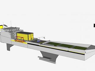 比利时集装箱运输船SU模型下载_sketchup草图大师SKP模型