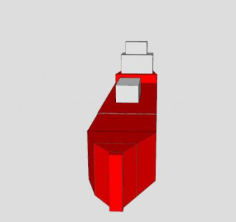红色船舶模架SU模型下载_sketchup草图大师SKP模型
