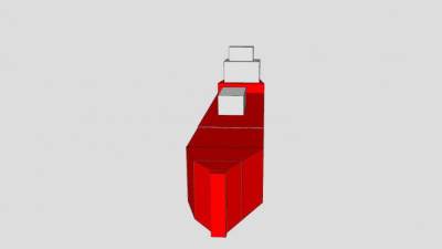 红色船舶模架SU模型下载_sketchup草图大师SKP模型