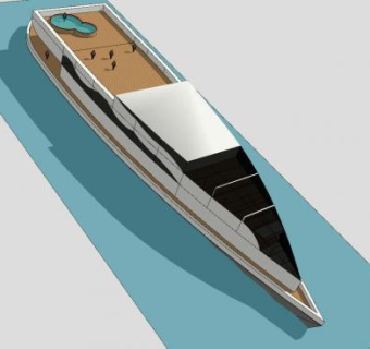 豪华游艇SU模型下载_sketchup草图大师SKP模型