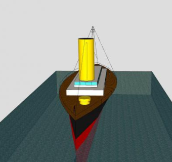 美国轮船船舶SU模型下载_sketchup草图大师SKP模型