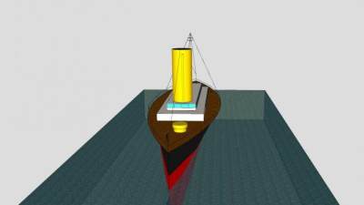 美国轮船船舶SU模型下载_sketchup草图大师SKP模型