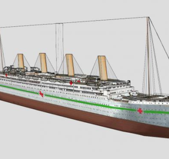 英国医务邮轮SU模型下载_sketchup草图大师SKP模型