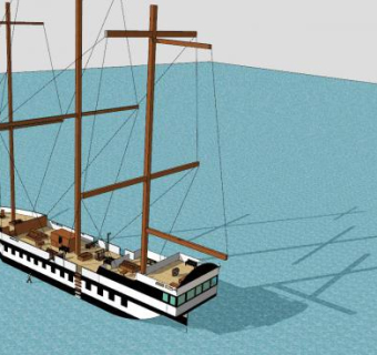现代出行帆船SU模型下载_sketchup草图大师SKP模型