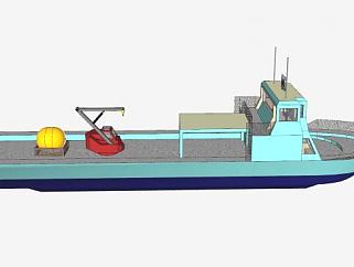 中型货船SU模型下载_sketchup草图大师SKP模型