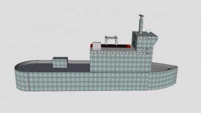 大型铁质船舶SU模型下载_sketchup草图大师SKP模型