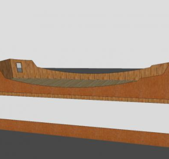 小型出行木船SU模型下载_sketchup草图大师SKP模型
