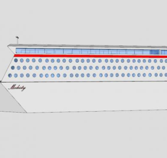 大型多层邮轮SU模型下载_sketchup草图大师SKP模型