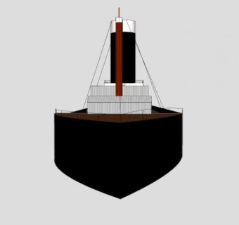 干货船SU模型下载_sketchup草图大师SKP模型