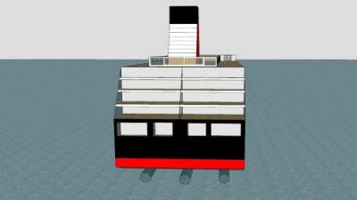 多层客运渡轮SU模型下载_sketchup草图大师SKP模型