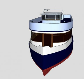 客运渡轮SU模型下载_sketchup草图大师SKP模型