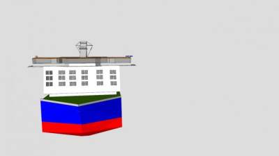 芬兰客货船SU模型下载_sketchup草图大师SKP模型