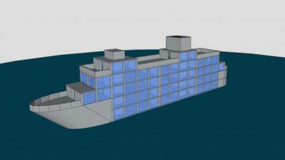 邮轮船架SU模型下载_sketchup草图大师SKP模型