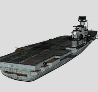 库兹涅佐夫号航空母舰SU模型下载_sketchup草图大师SKP模型