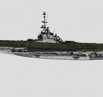俄罗斯航空母舰SU模型下载_sketchup草图大师SKP模型