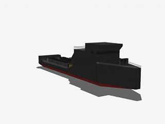 集装箱运货船SU模型下载_sketchup草图大师SKP模型