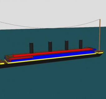 蒸汽客轮船舶SU模型下载_sketchup草图大师SKP模型