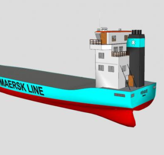 马士基集装箱货轮SU模型下载_sketchup草图大师SKP模型