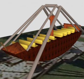 游乐园海盗船SU模型下载_sketchup草图大师SKP模型