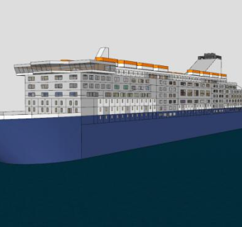巡游渡轮船舶SU模型下载_sketchup草图大师SKP模型