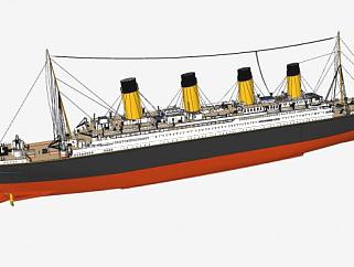 泰坦尼克号邮轮SU模型下载_sketchup草图大师SKP模型