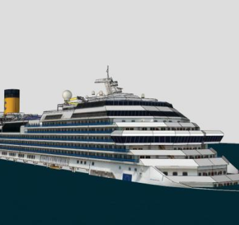 科斯塔康科迪亚豪华邮轮SU模型下载_sketchup草图大师SKP模型