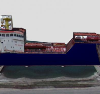 船坞的货轮SU模型下载_sketchup草图大师SKP模型