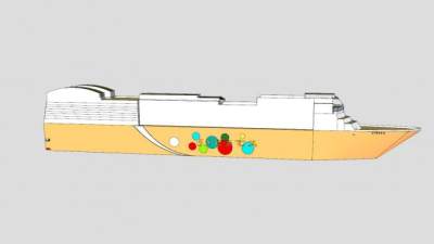 嘉年华游艇SU模型下载_sketchup草图大师SKP模型