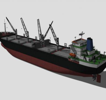 货柜船SU模型下载_sketchup草图大师SKP模型