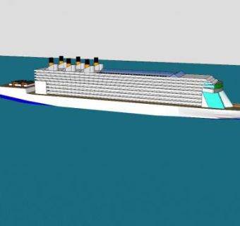 豪华度假邮轮SU模型下载_sketchup草图大师SKP模型