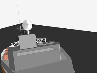 下沉的货船SU模型下载_sketchup草图大师SKP模型