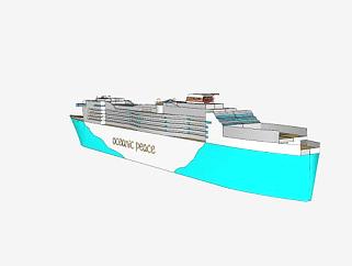 海洋和平号邮轮SU模型下载_sketchup草图大师SKP模型