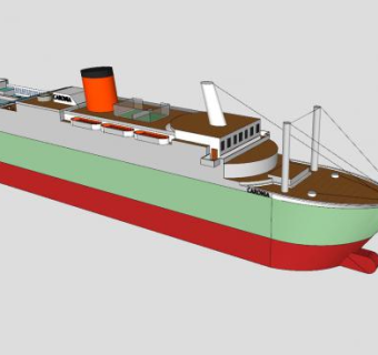 卡洛尼亚2号邮轮SU模型下载_sketchup草图大师SKP模型